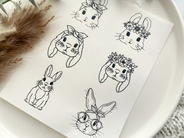 Easter Themed Easter Bunny  Water Transfer | Magic Transfer | Water Soluble Image Transfer for Polymer Clay